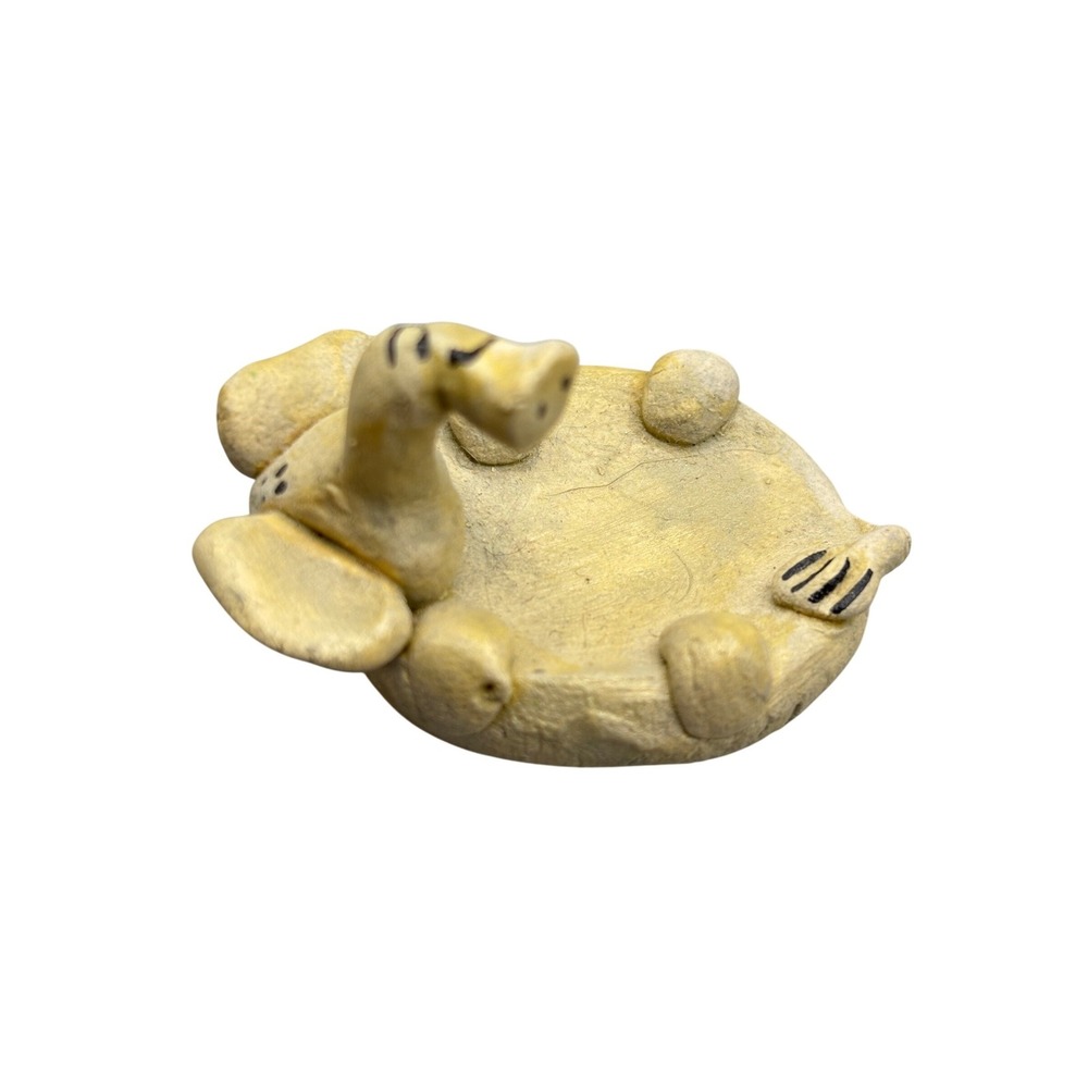 Vintage Handmade‎ Ceramic Elephant Trinket Dish Jewelry Holder